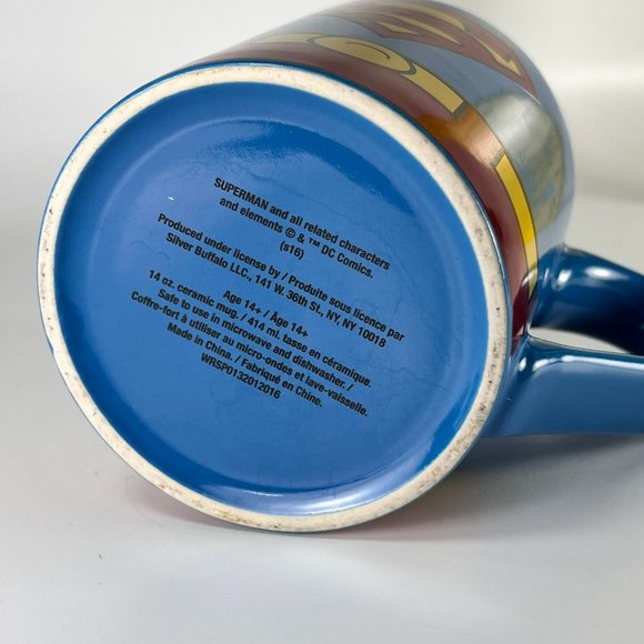 Superman Logo Coffee Cup Mug Multicolor Ceramic DC Comics Souvenir Superhero - Picture 8 of 11